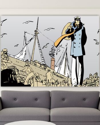 Corto Maltese, Porto. Tributo a Hugo Pratt. Poster o Quadro su tela 100% cotone