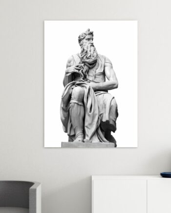 Mosè, Michelangelo. Poster o Quadro su tela 100% cotone.