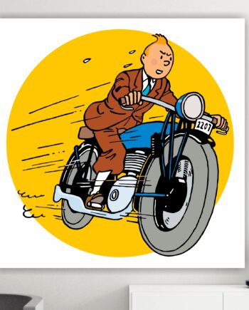 Le avventure di Tin Tin. Poster o Quadro su tela, 100% cotone. Arredamento moderno casa