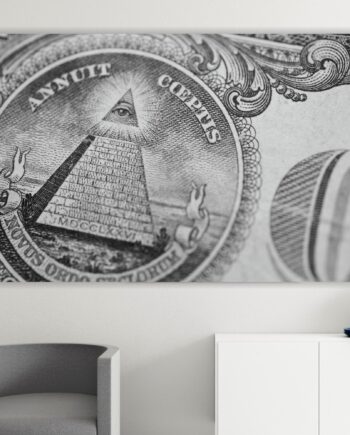 Dollar Pyramid. Poster o Quadro su tela, 100% cotone.