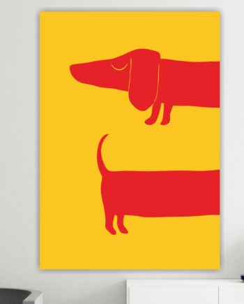 Hot Dog. Poster o Quadro su tela, 100% cotone.