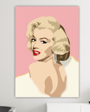 Marilyn in rosa. Poster o Quadro su tela, 100% cotone.