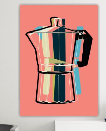 Coffee Addicted. Poster o Quadro su tela, 100% cotone.