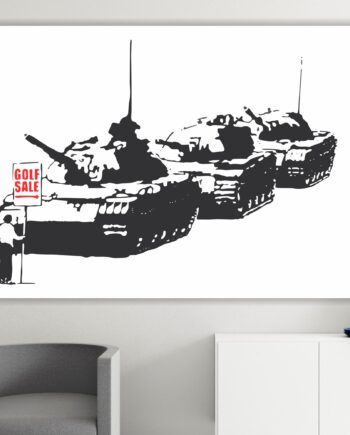 BANKSY, Tanks. Poster o Quadro su tela 100% cotone.