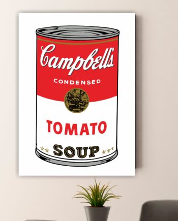 Andy Warhol Soup. Poster o Quadro su tela 100% cotone.
