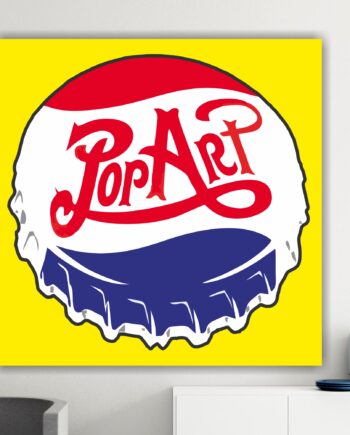 Andy Warhol, Pepsi Logo. Poster o Quadro su tela, 100% cotone.