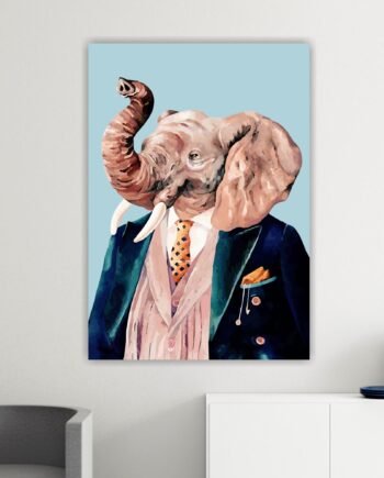Pop Elephant. Poster o Quadro su tela 100% cotone.