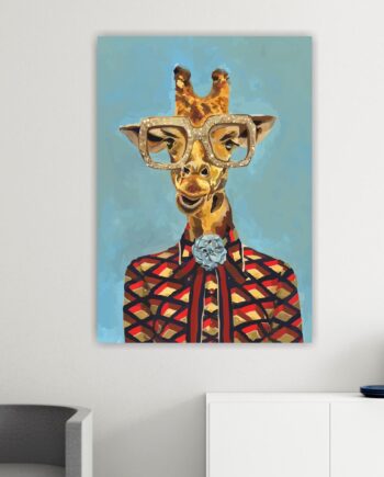 Giraffa Pop. Poster o Quadro su tela 100% cotone.