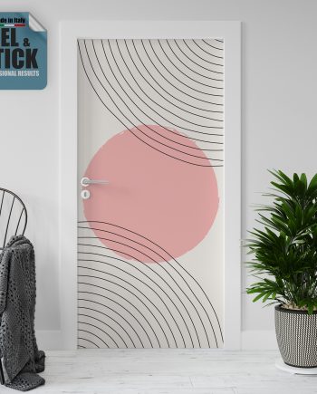 Adesivo per rivestimento porte in Pvc, Boho02, Easy Apply, Sticker decorazione interni.