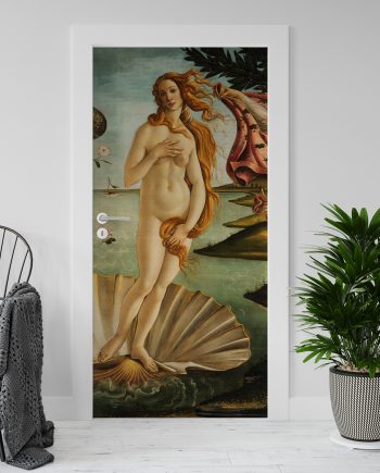 Adesivo per rivestimento porte in Pvc, La Venere di Botticelli, Easy Apply, Sticker decorazione interni.
