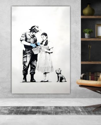 Doroty, stile Banksy, graffiti. Poster o Quadro su tela, 100% cotone.