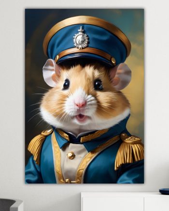Criceto della nobiltà animale, decorazione murale. Poster o Quadro su tela, 100% cotone.