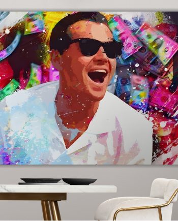 The Wolf of Wall Street, attore italiano. Poster o Quadro su tela 100% cotone.